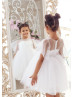 Ivory Lace Tulle Airy Boho Flower Girl Dress